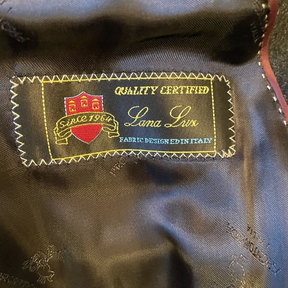 Pronto Moda Men’s 'HARVARD’ Cashmere Long Top Over Coat 46 L Charcoal Gray - Picture 6 of 9